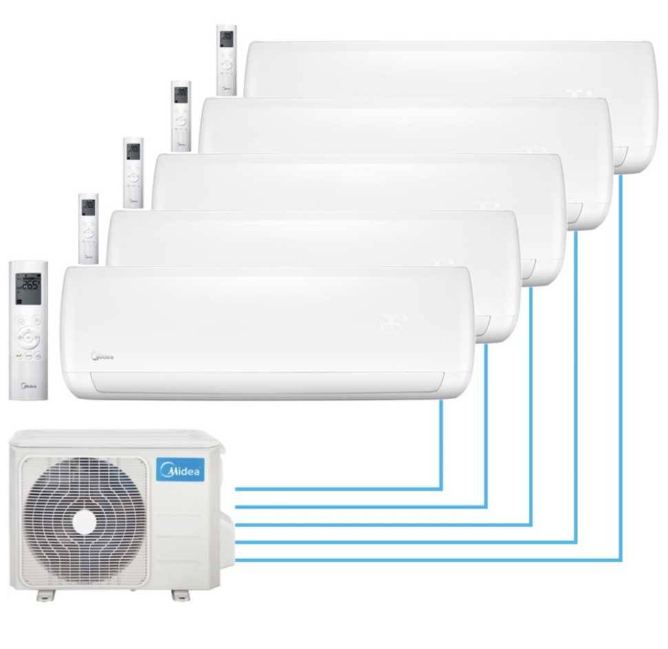 мульти сплит система Midea M5OE-42HFN8-Q+MSFA1-09N8D6-Ix5