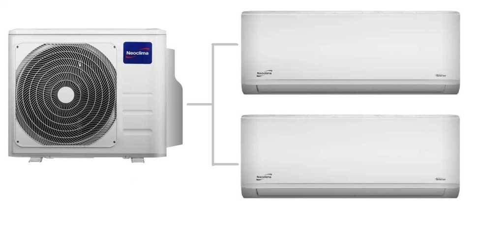 Мульти сплит система Neoclima NU-2M18EFIez+NS-07EMXIw x2 Мульти сплит система Neoclima NU-2M18EFIez+NS-07EMXIw x2