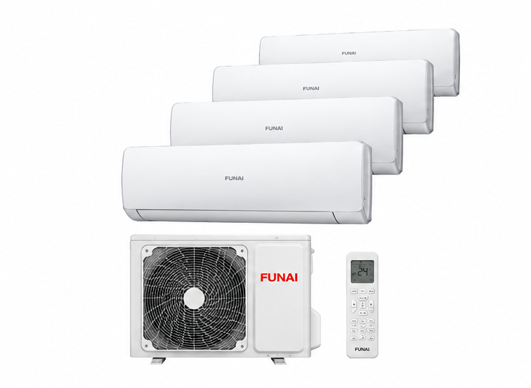 Мульти сплит-система Funai RAM-I-4OK105HP.02/U / RAM-I-SG30HP.W03/S x 4  