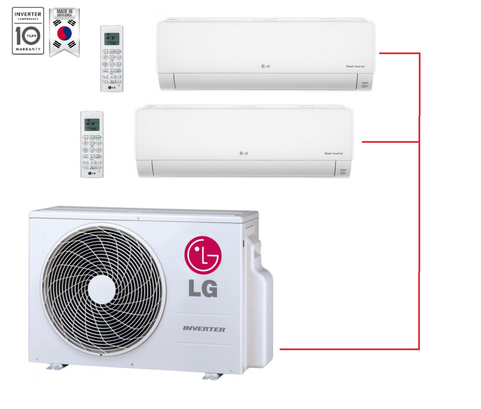 Мульти сплит-система LG MU2R15.U13 / PM07SP.NSJR0 x2
