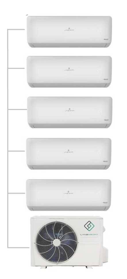 Мульти сплит система Lanzkraft LMO5-120A1+LMWM-20A1x5 Мульти сплит система Lanzkraft LMO5-120A1+LMWM-20A1x5